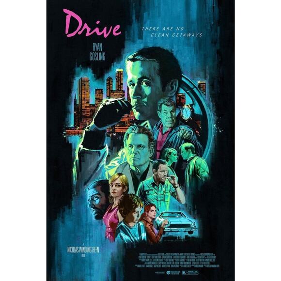 Drive By Paul Mann Variant Colorway Not Mondo 24x36 screenprint Ryan Gosling - Picture 1 of 5